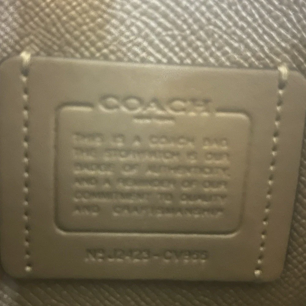 Coach Mollie Tote 25 Leather Crossbody Dark Stone Gold CV966 Factory Wrapped